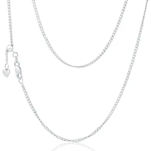 9ct Elegant White Gold Silver Filled Curb Chain Shiels