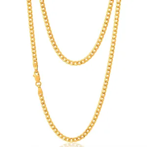 9ct Elegant Yellow Gold Copper Filled Curb 45cm Chain Shiels