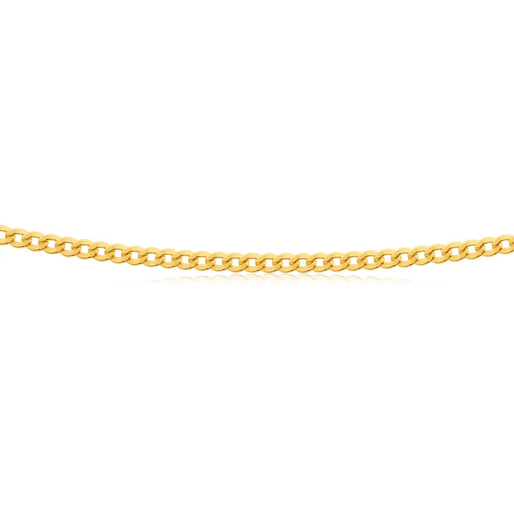 9ct Elegant Yellow Gold Copper Filled Curb 45cm Chain Shiels