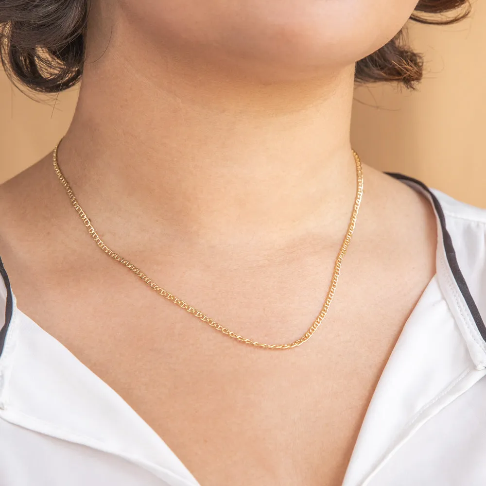 9ct Elegant Yellow Gold Silver Filled Anchor Chain Shiels