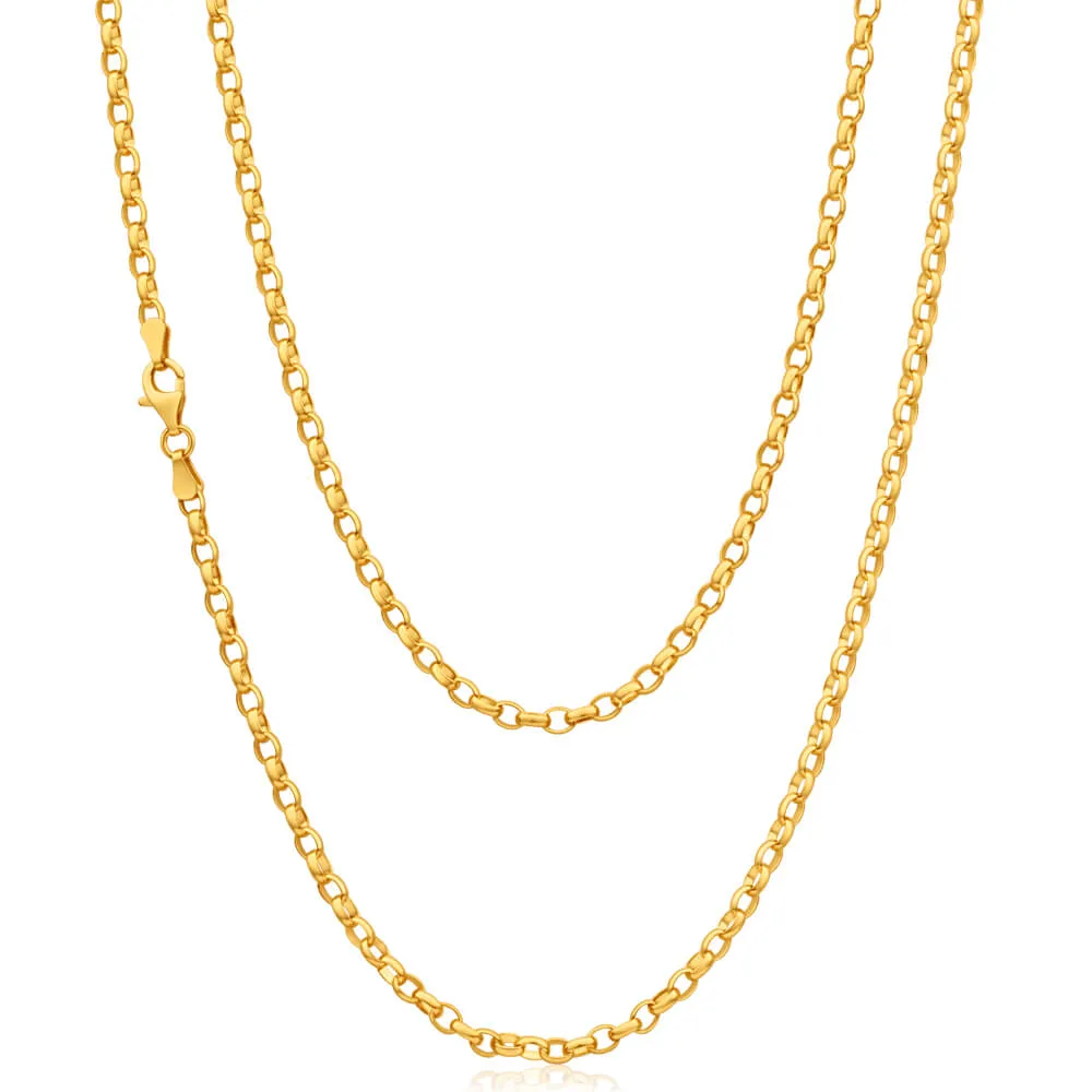 9ct Elegant Yellow Solid Gold Belcher Chain Shiels