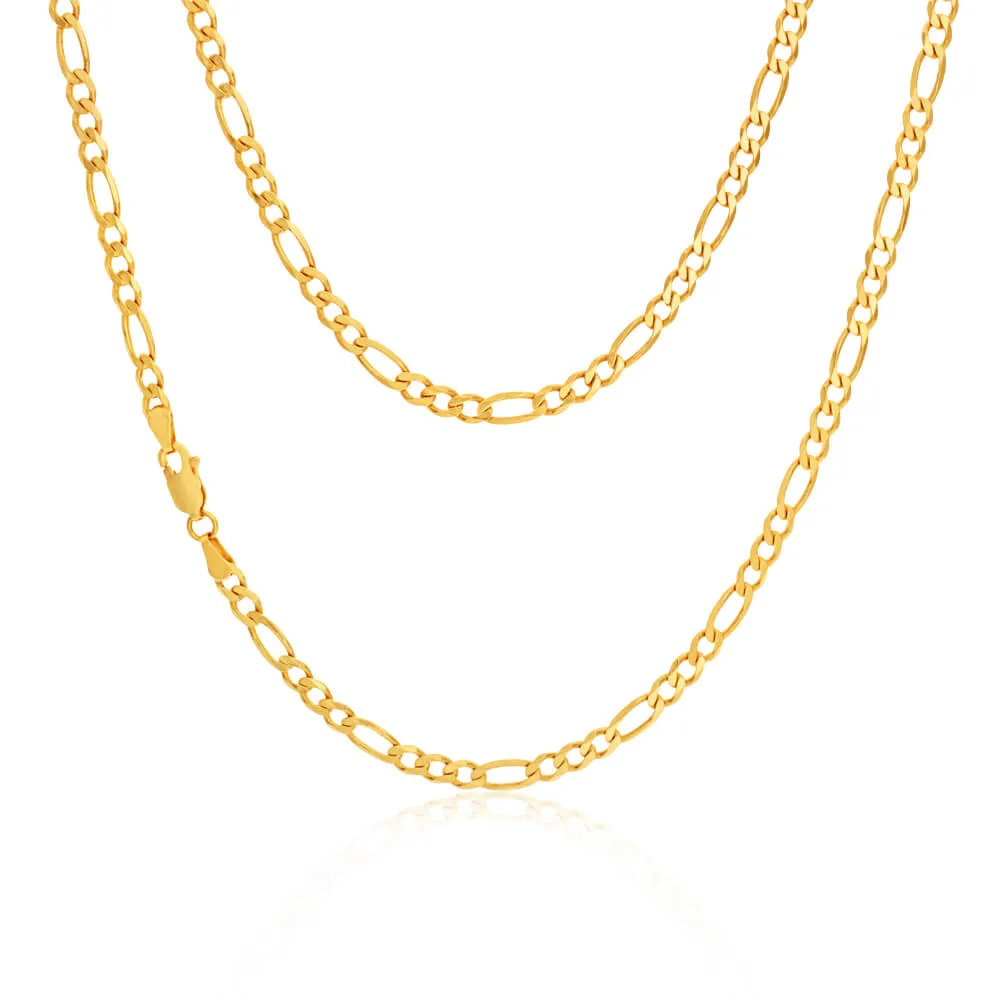 9ct Elegant Yellow Solid Gold Figaro Chain Shiels