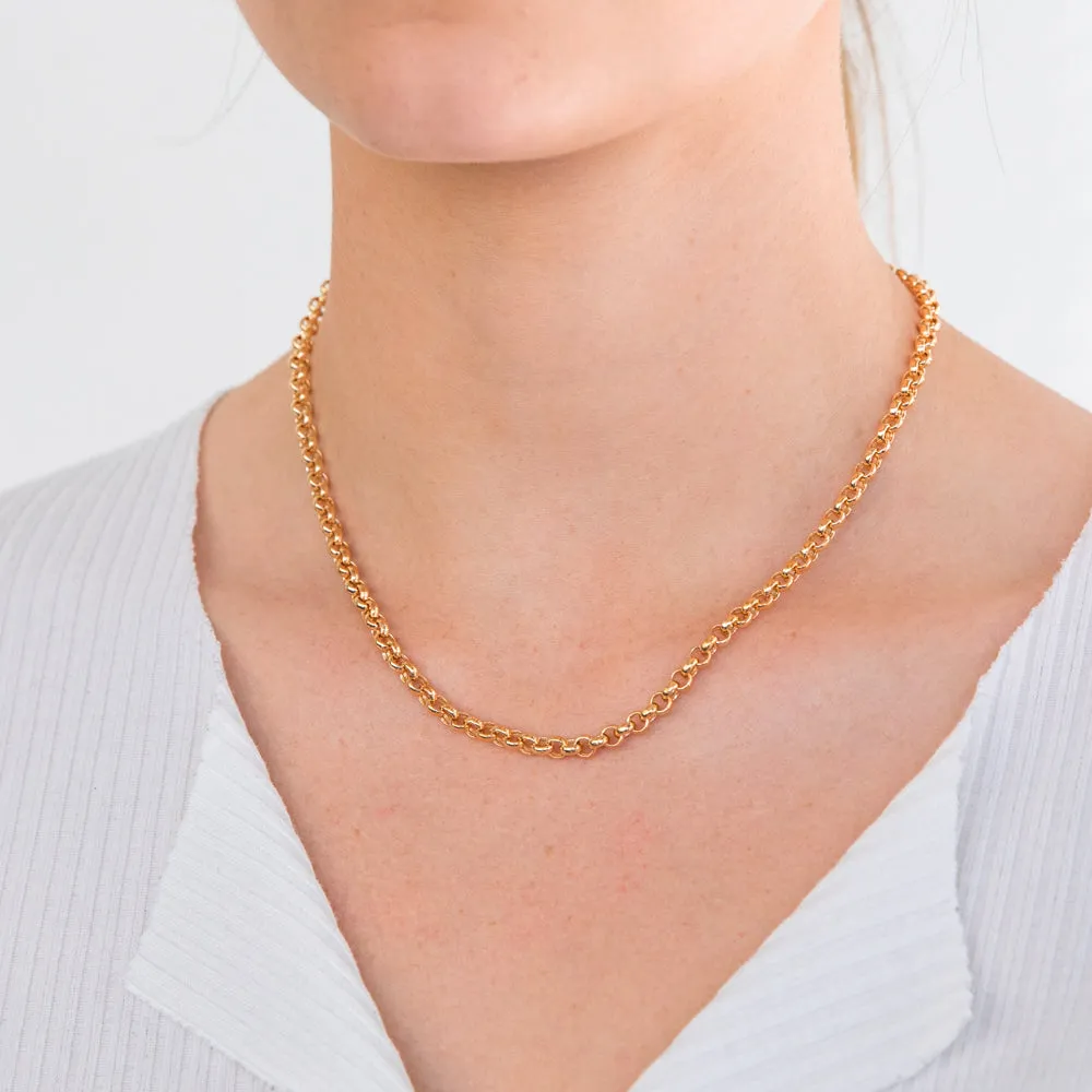 9ct Enticing Yellow Gold Silver Filled Belcher Chain Shiels