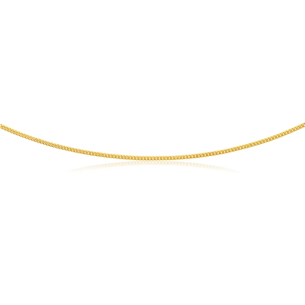 9ct Gold Filled Curb 40cm Chain 60 Gauge Shiels