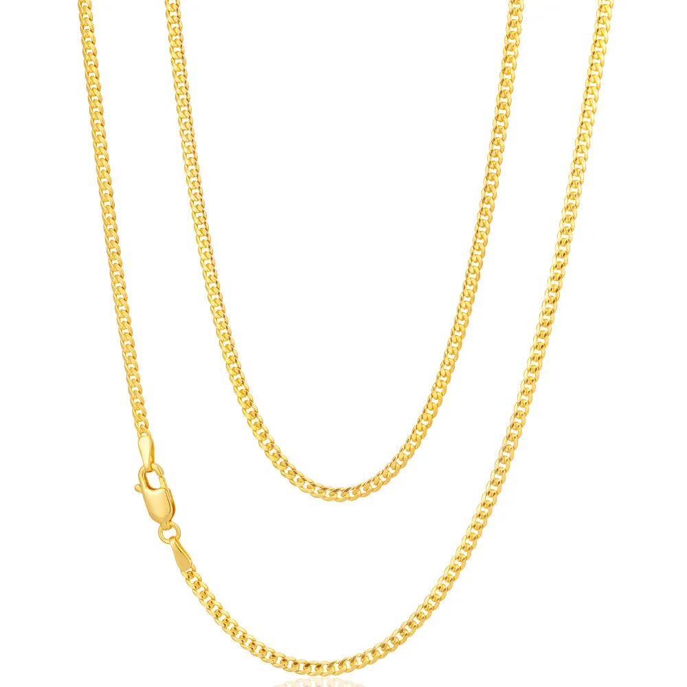 9ct Gold Filled Curb 40cm Chain 60 Gauge Shiels