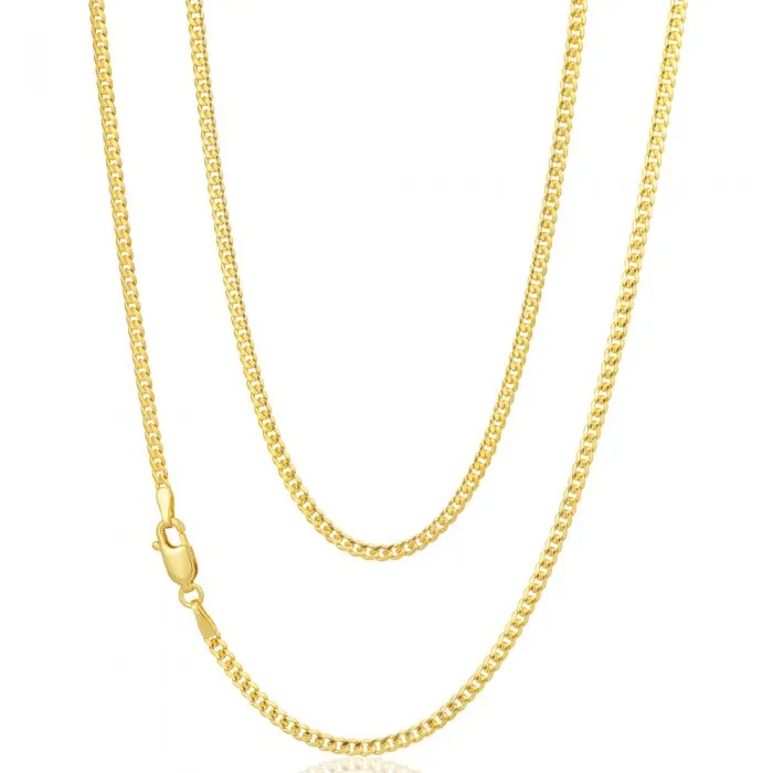 9ct Gold Filled Curb 50cm Chain 60 Gauge Shiels