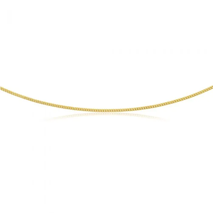 9ct Gold Filled Curb 50cm Chain 60 Gauge Shiels