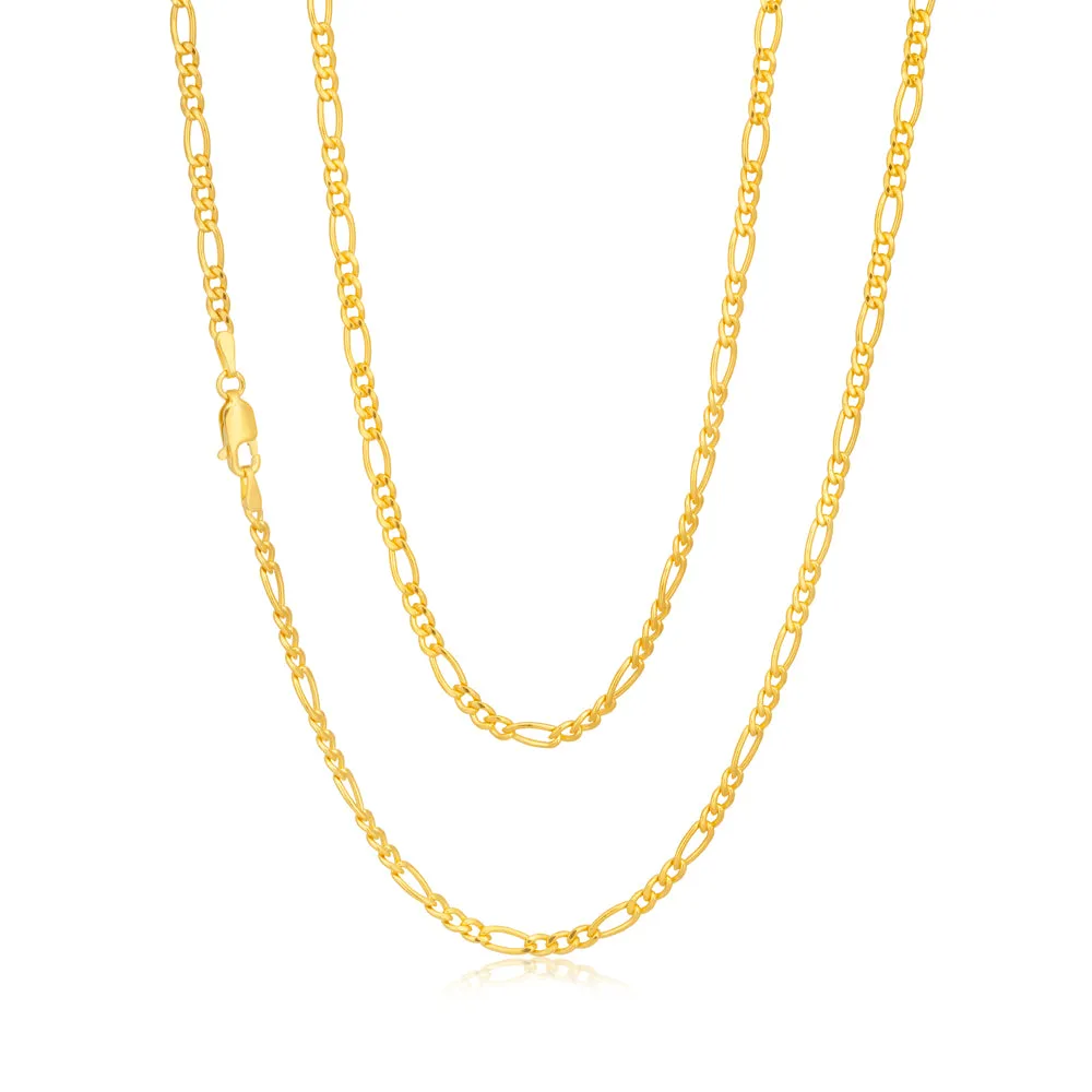 9ct Gold Filled  Figaro 50cm Chain 80 Gauge Shiels