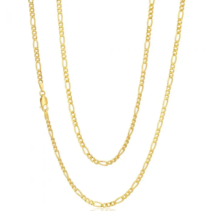 9ct Gold Filled Figaro 55cm Chain 80 Gauge Shiels