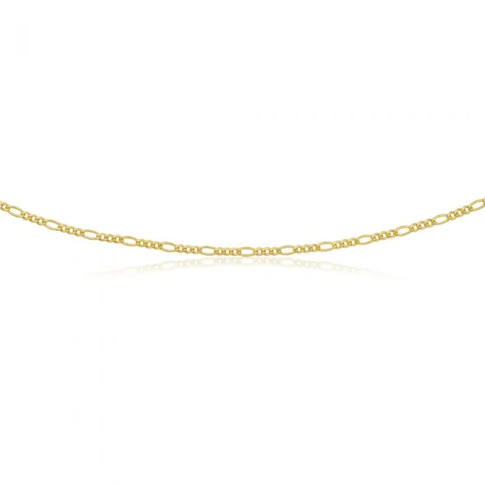 9ct Gold Filled Figaro 55cm Chain 80 Gauge Shiels