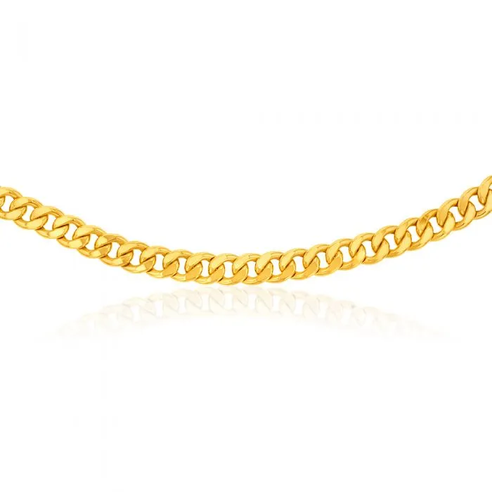 9ct Magnificent Yellow Gold Copper Filled Curb Chain Shiels
