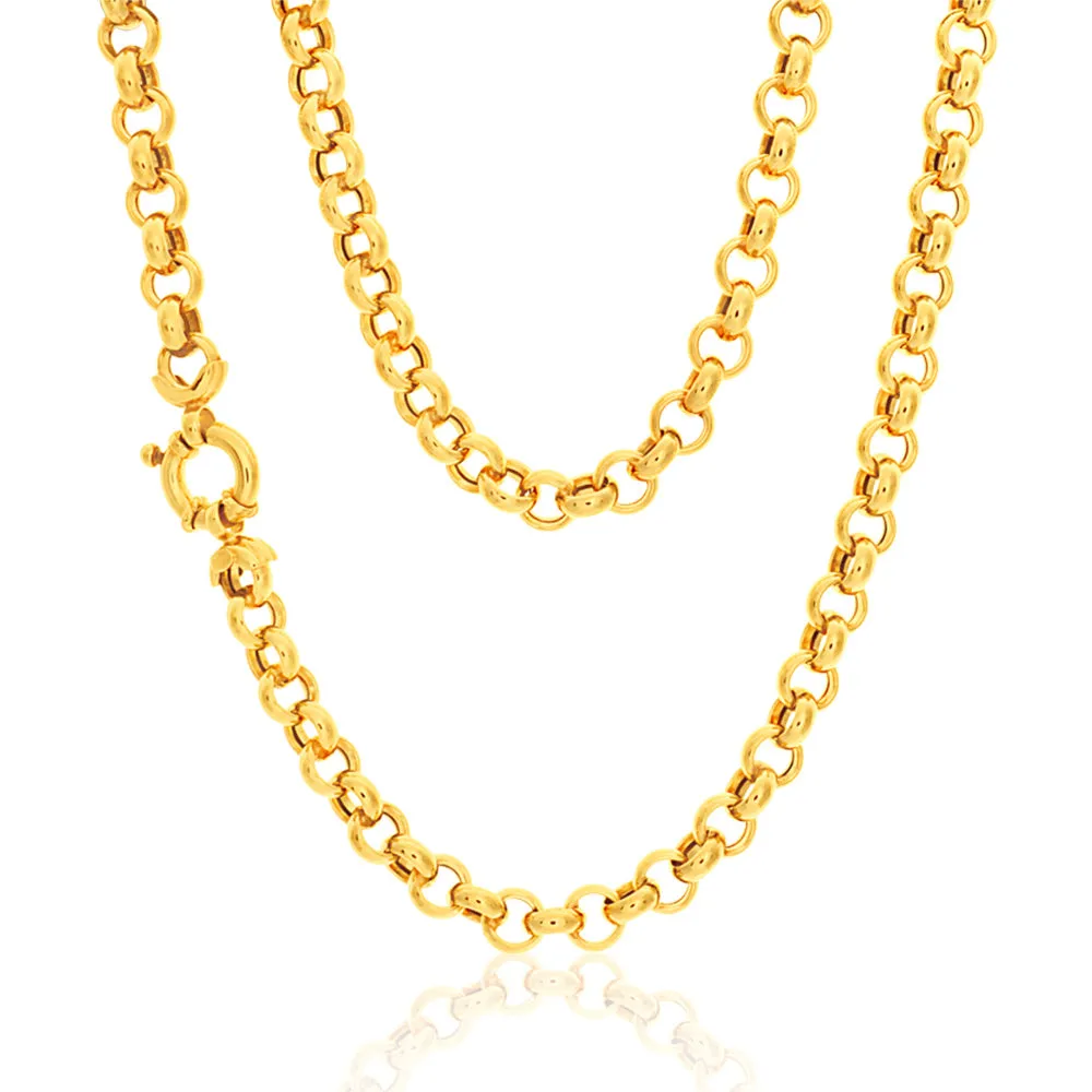 9ct Magnificent Yellow Gold Silver Filled Belcher Chain Shiels