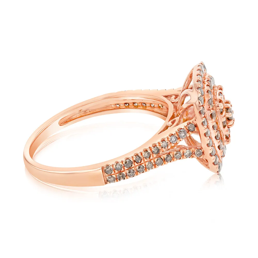 9ct Rose Gold 1 Carat Diamond Dress Ring Shiels
