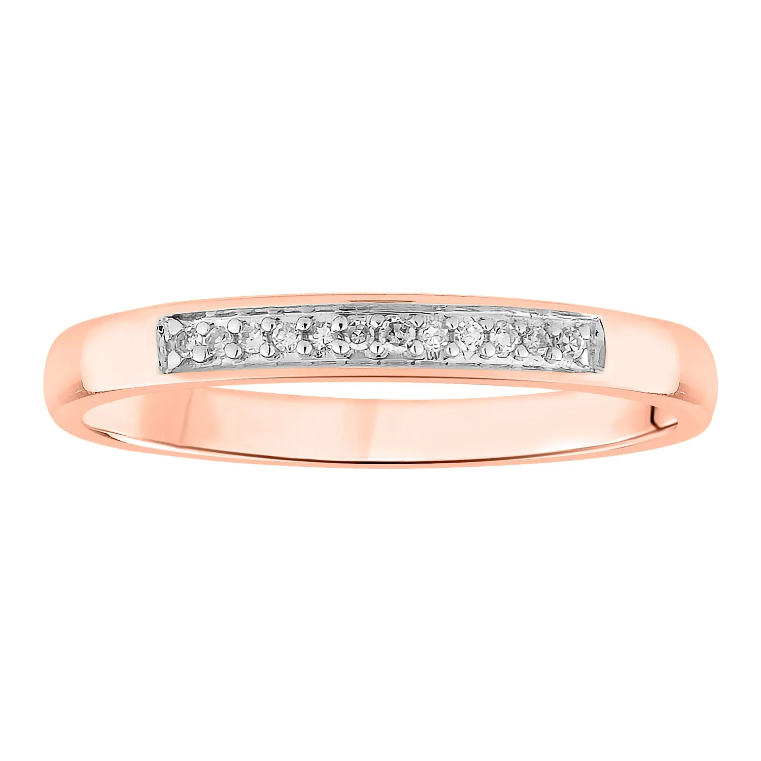 9ct Rose Gold Diamond Ring with 12 Brilliant Diamonds Shiels