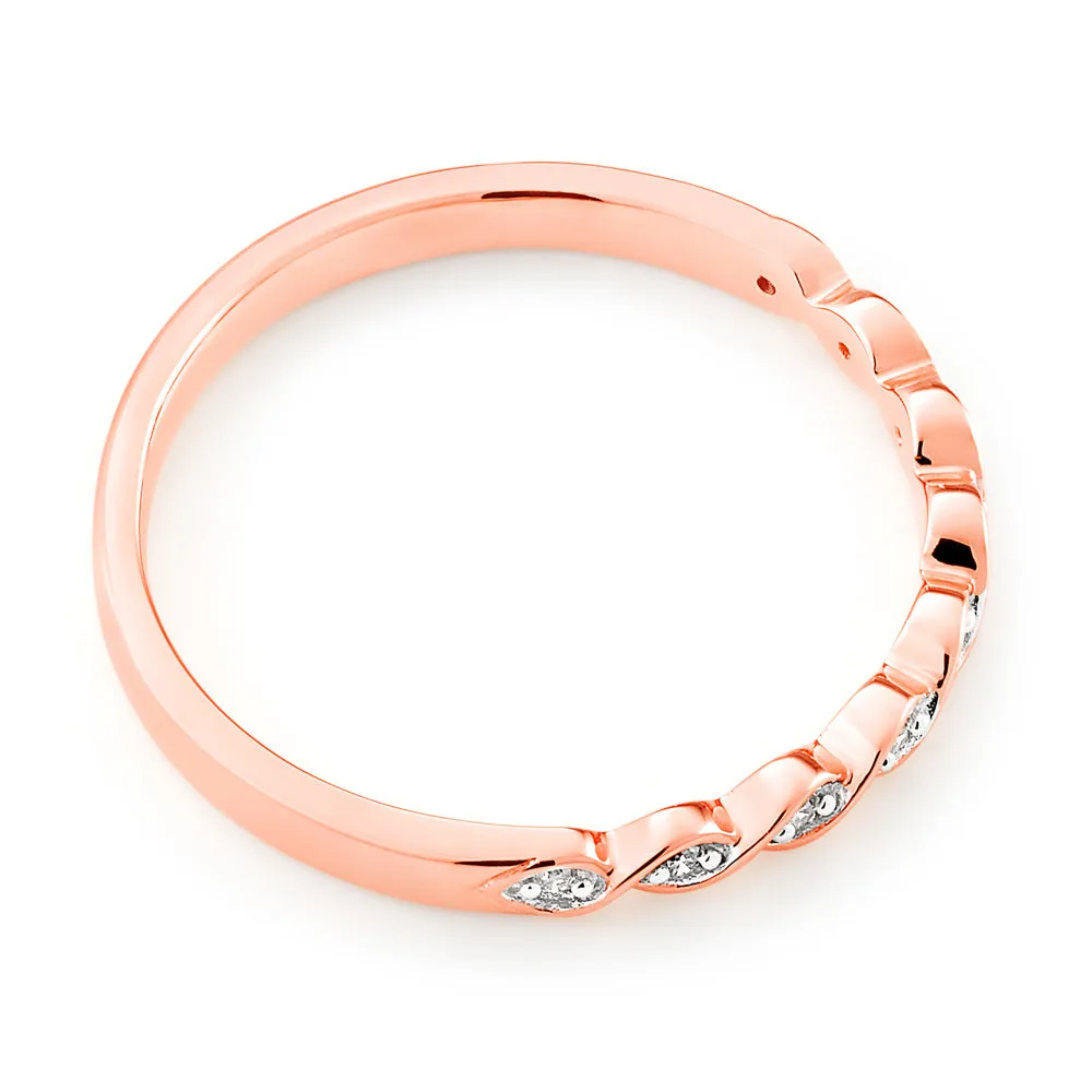 9ct Rose Gold Diamond Ring with 9 Brilliant Diamonds Shiels