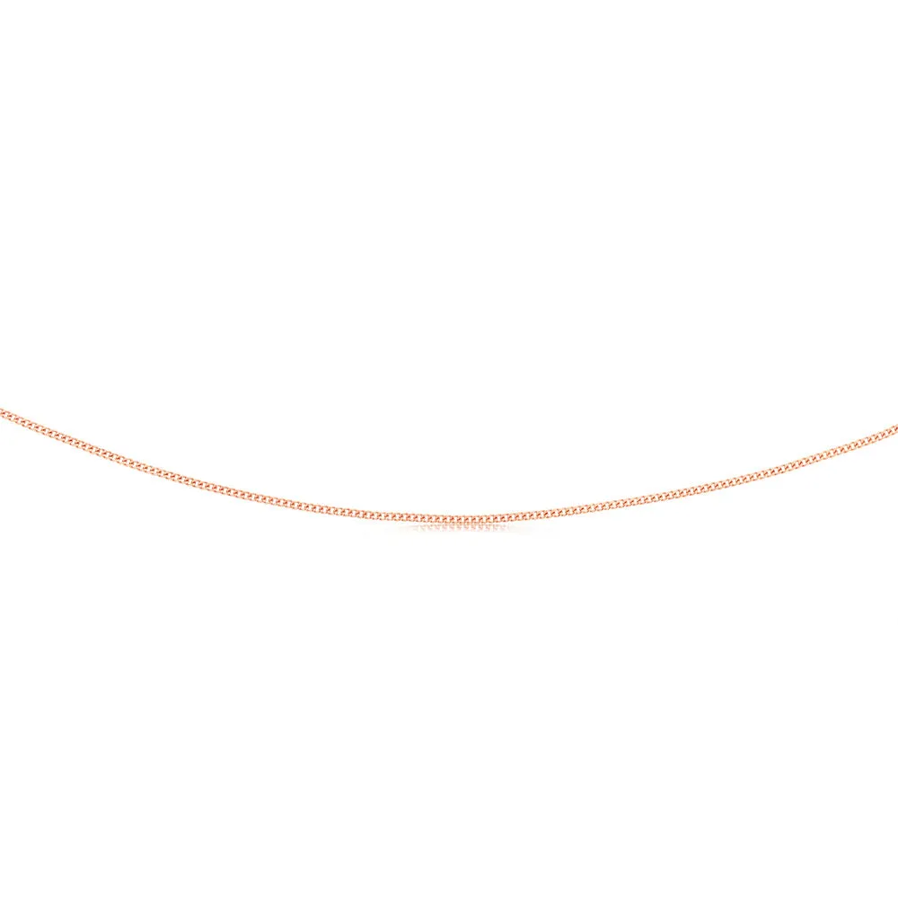 9ct Rose Gold Silver Filled 50cm Curb Chain Shiels