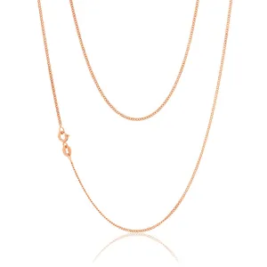 9ct Rose Gold Silver Filled 50cm Curb Chain Shiels