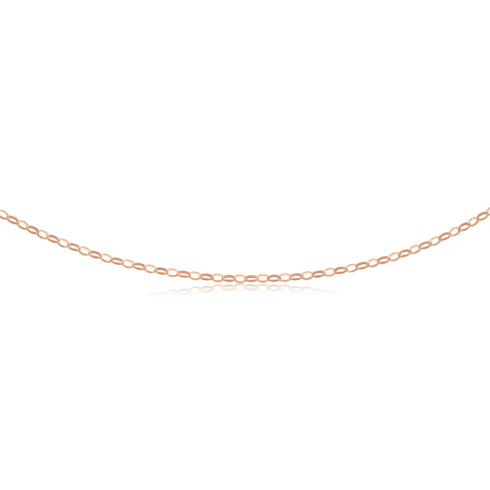 9ct Rose Gold Silverfilled 50cm Belcher Chain Shiels