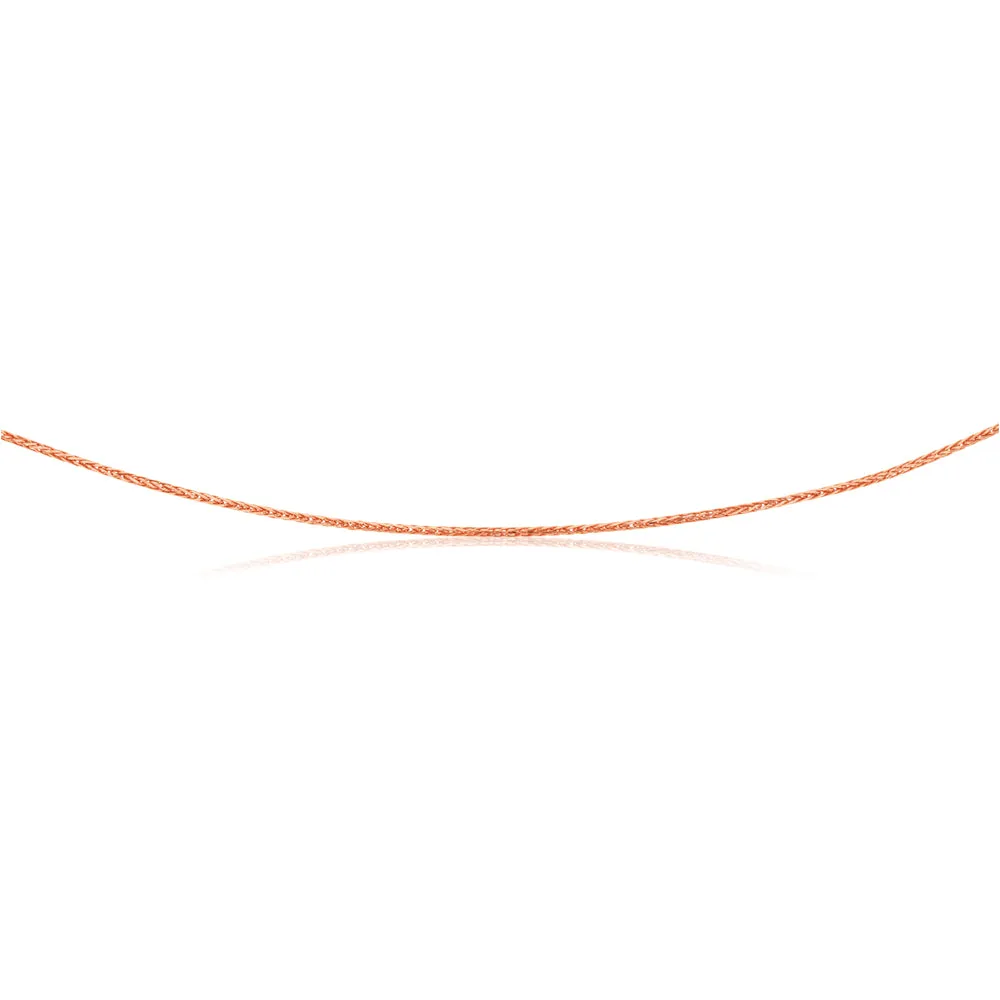 9ct Rose Gold Wheat link Extender 47cm Chain 30gauge Shiels