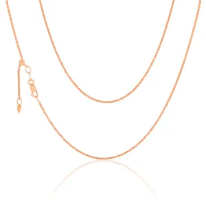9ct Rose Gold Wheat link Extender 47cm Chain 30gauge Shiels
