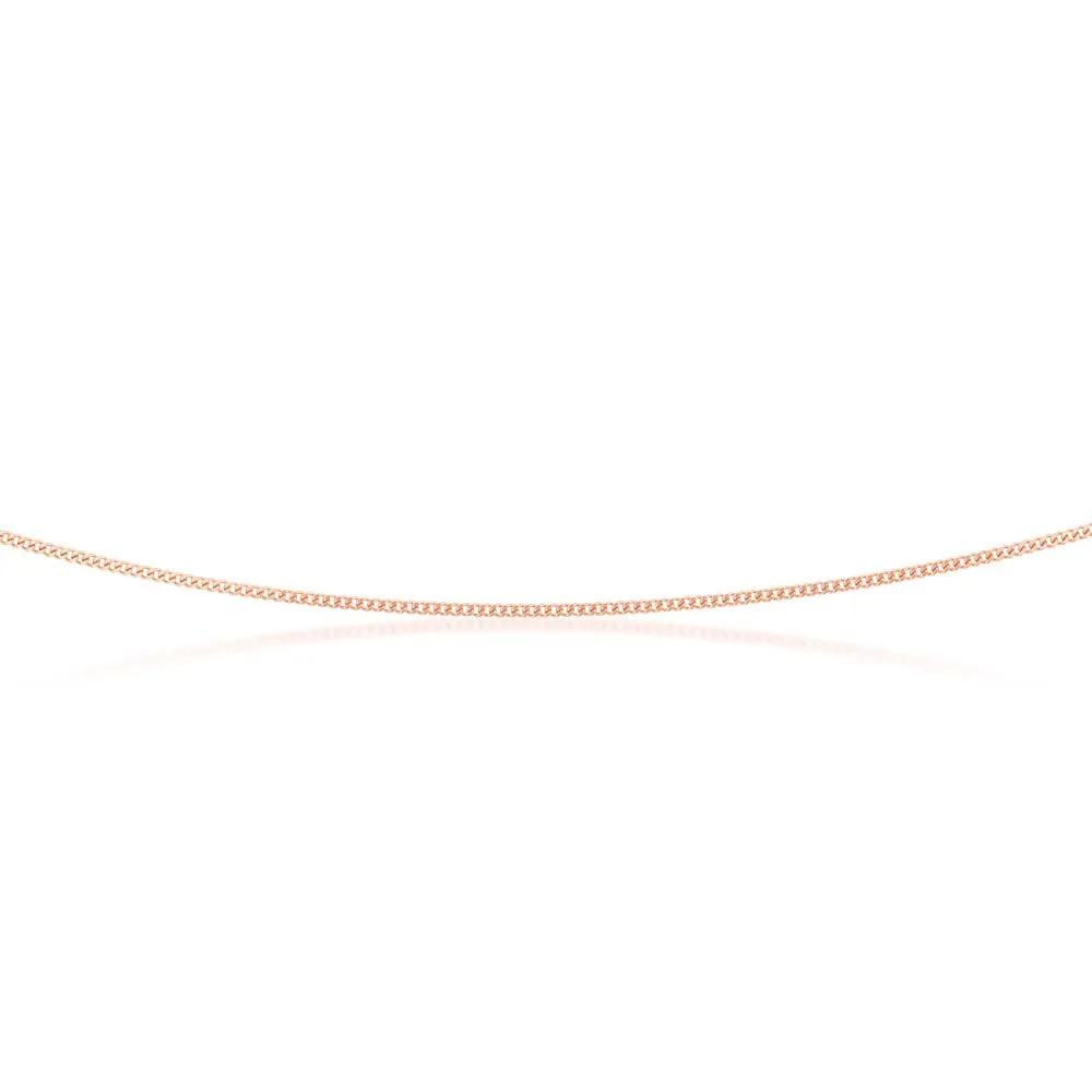 9ct Rose Solid Gold 40 Gauge Curb 46cm Chain Shiels