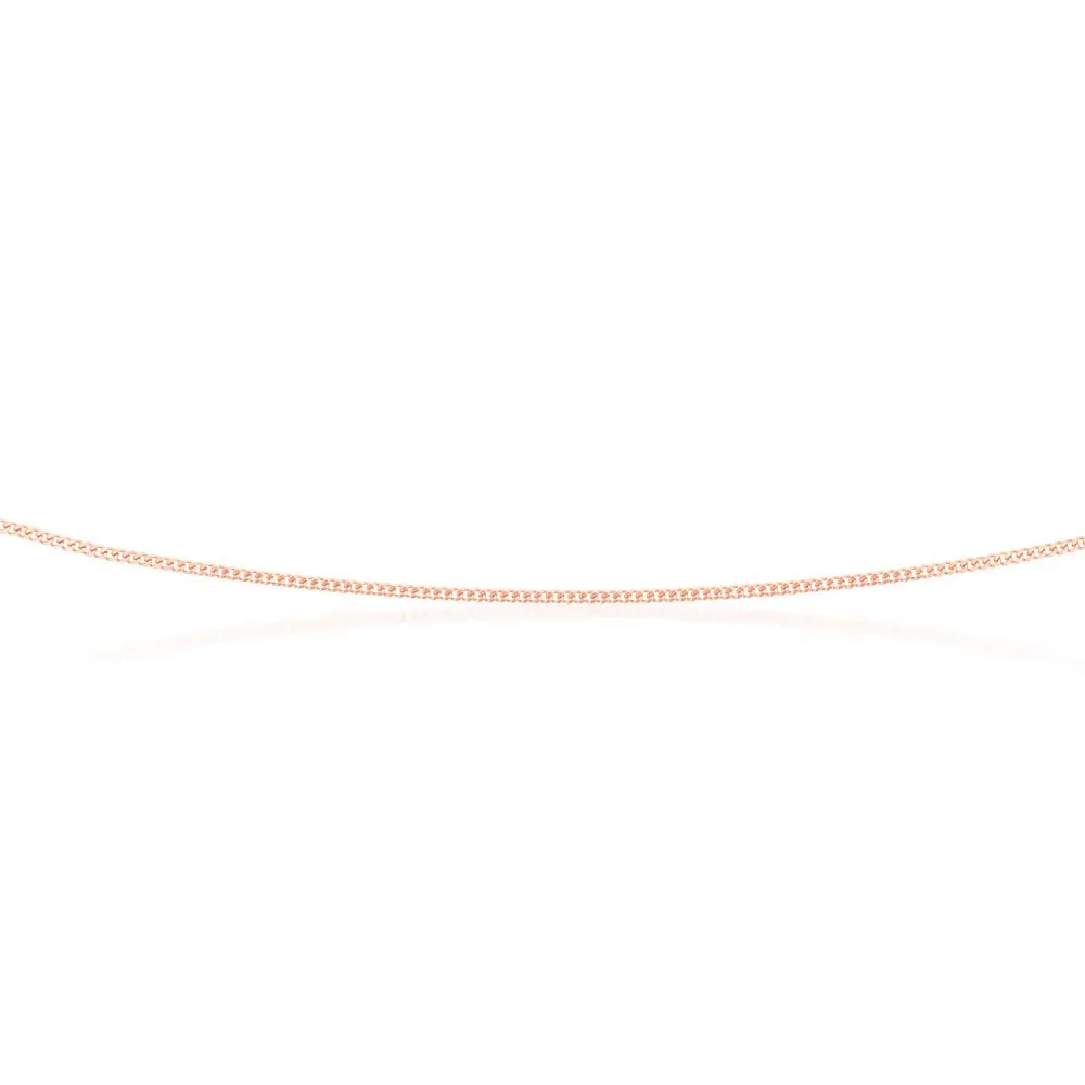 9ct Rose Solid Gold 40 Gauge Curb 51cm Chain Shiels