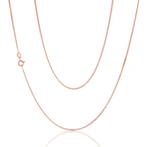 9ct Rose Solid Gold 40 Gauge Curb 51cm Chain Shiels