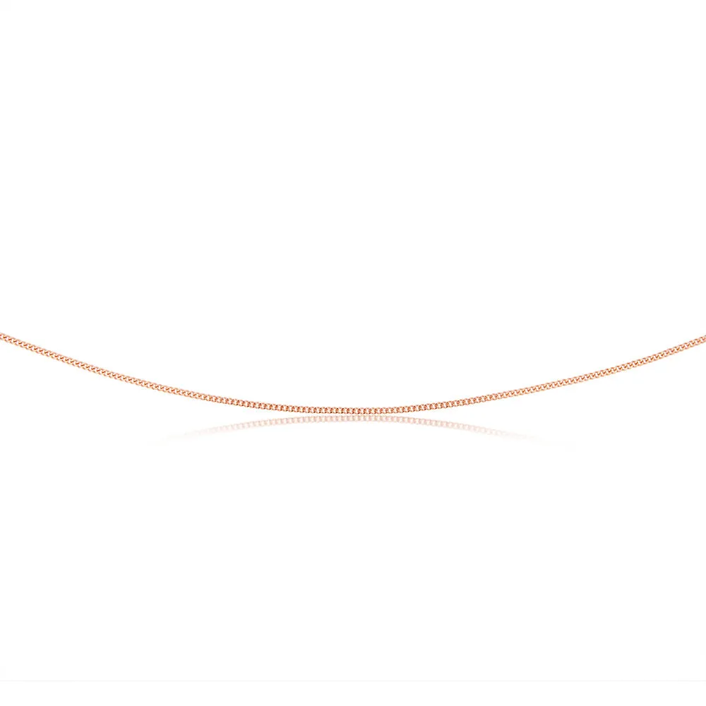9ct Rose Solid Gold 40 Gauge Curb 56cm Chain Shiels
