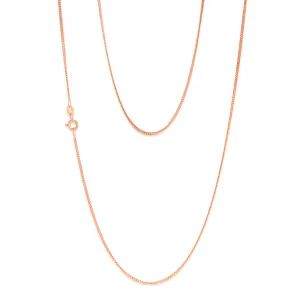 9ct Rose Solid Gold 40 Gauge Curb 56cm Chain Shiels