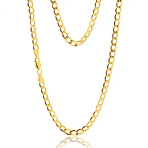 9ct Silverfilled Curb Bev 45cm 100 Gauge Chain Shiels
