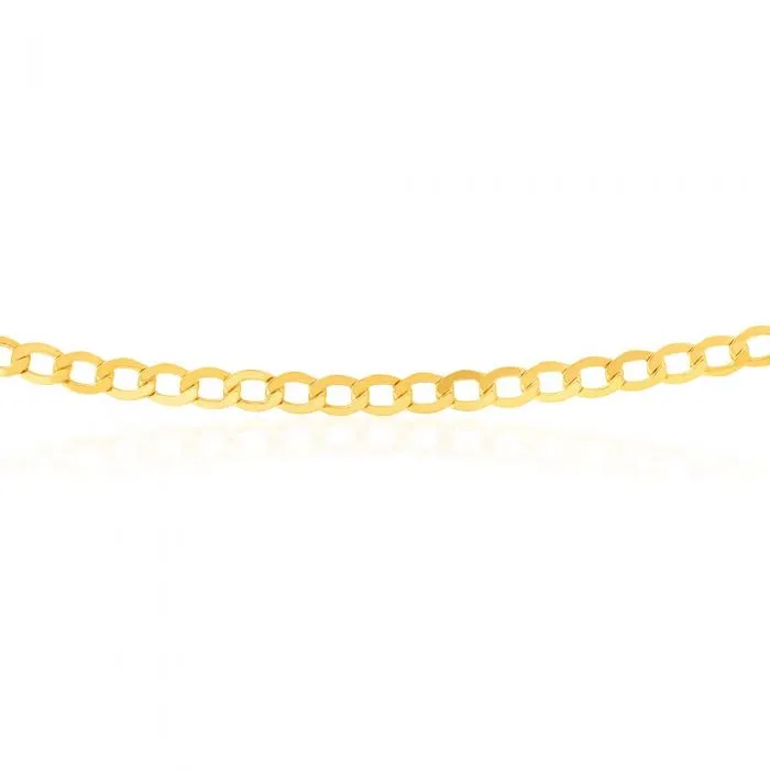 9ct Silverfilled Curb Bev 45cm 100 Gauge Chain Shiels