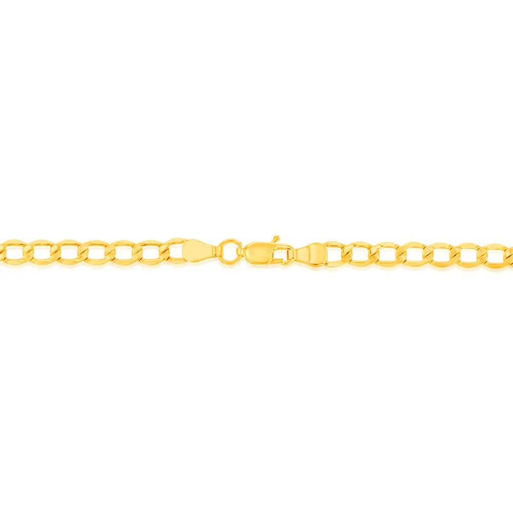 9ct Silverfilled Curb Bev 50cm 100 Gauge Chain Shiels