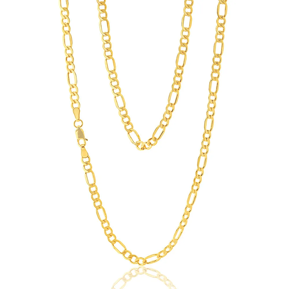 9ct Silverfilled Figaro 100gauge 55cm Chain Shiels