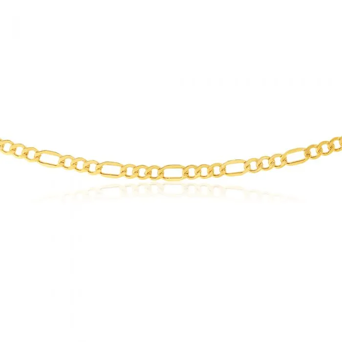 9ct Silverfilled Figaro 100gauge 55cm Chain Shiels