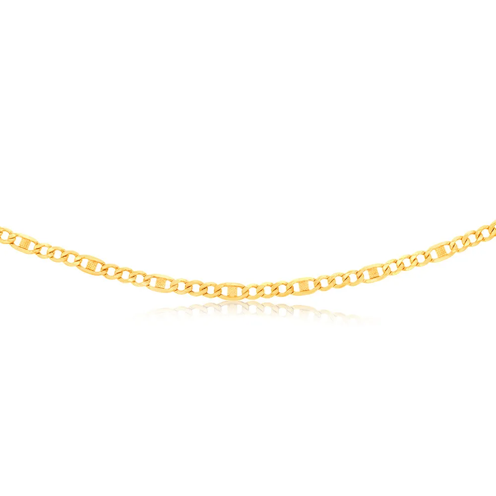 9ct  Silverfilled Figaro 120Gauge Chain 55cm Shiels