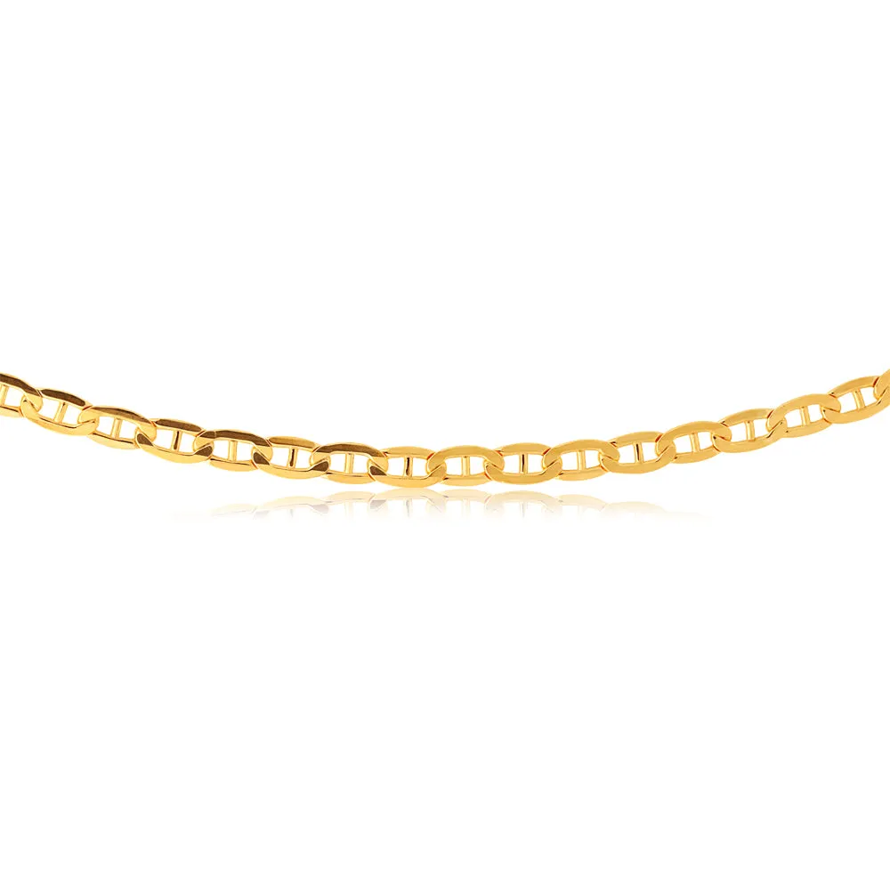 9ct Silverfilled Flat Anchor 100Gauge 55cm Chain Shiels