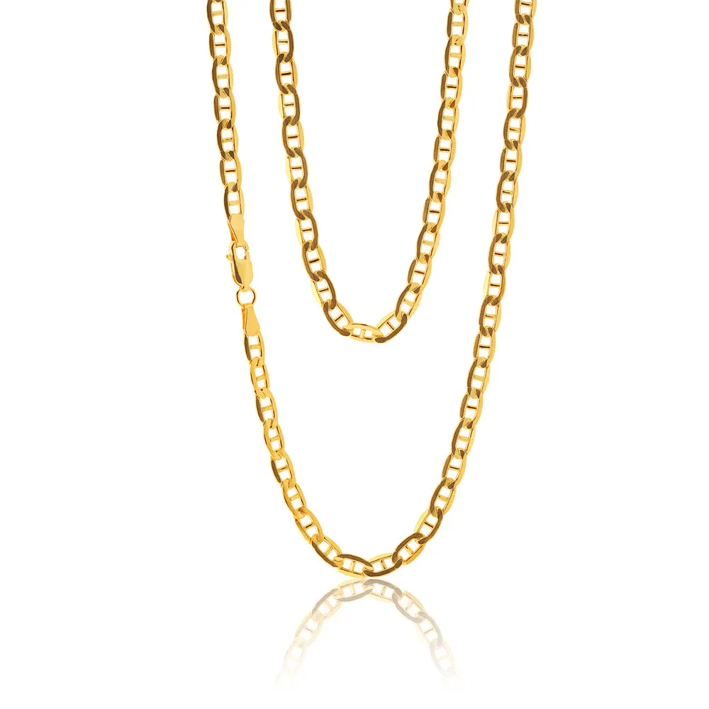 9ct Silverfilled Flat Anchor 100Gauge 55cm Chain Shiels