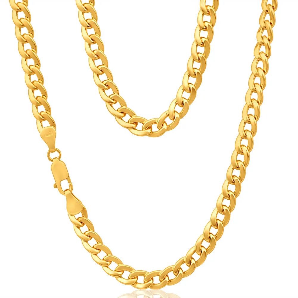 9ct Superb Yellow Gold Copper Filled Curb Chain Shiels