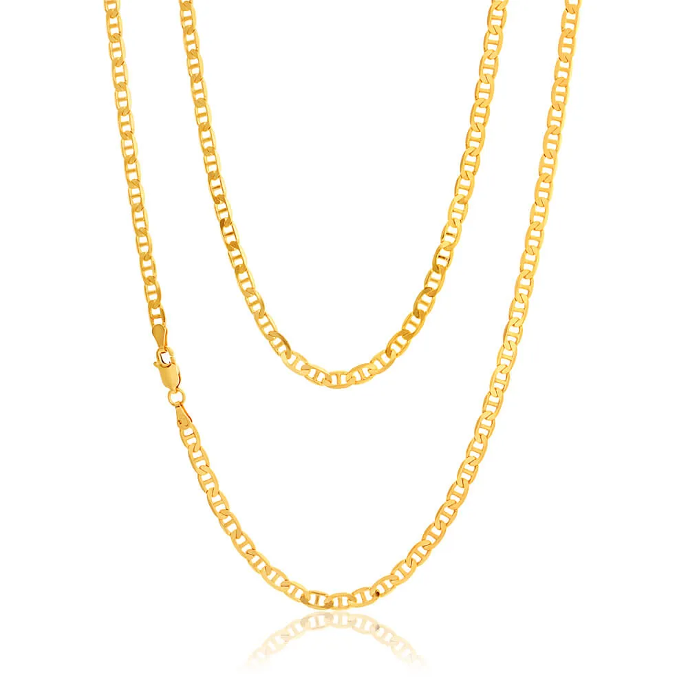 9ct Superb Yellow Solid Gold Anchor 70cm Chain Shiels