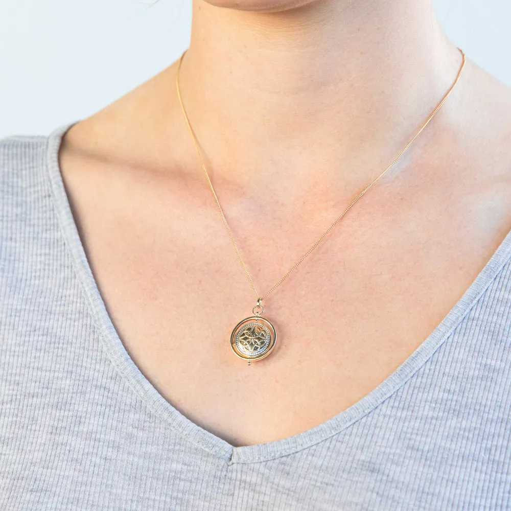 9ct Two Tone Gold Spinner Locket Pendant Shiels