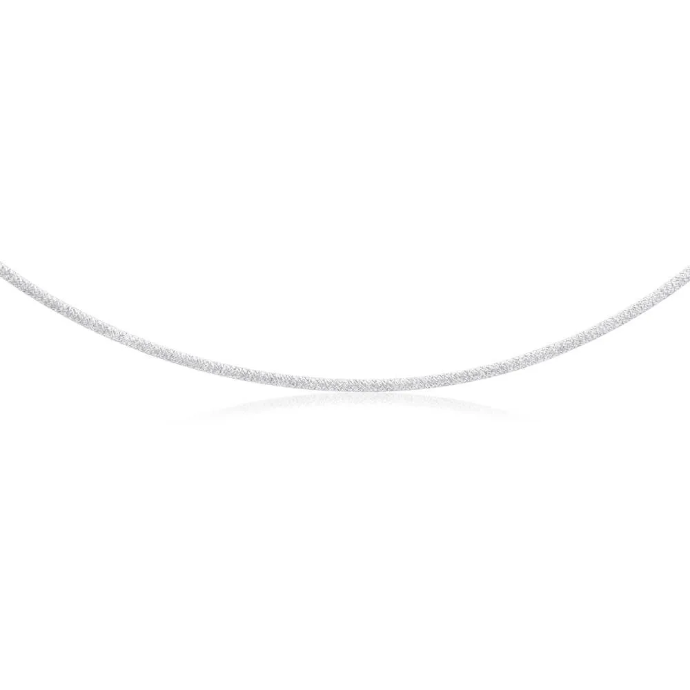 9ct White And Yellow Gold Silver Filled Reversible Omega Chain 43cm Shiels