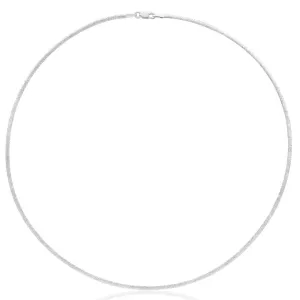 9ct White And Yellow Gold Silver Filled Reversible Omega Chain 43cm Shiels