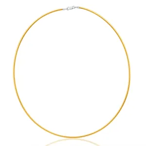 9ct White And Yellow Gold Silver Filled Reversible Omega Chain 45cm Shiels