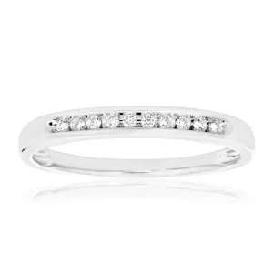 9ct White Gold 10 Diamonds Eternity Ring Shiels