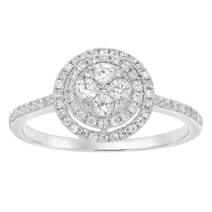 9ct White Gold 1/2 Carat Diamond Ring Shiels