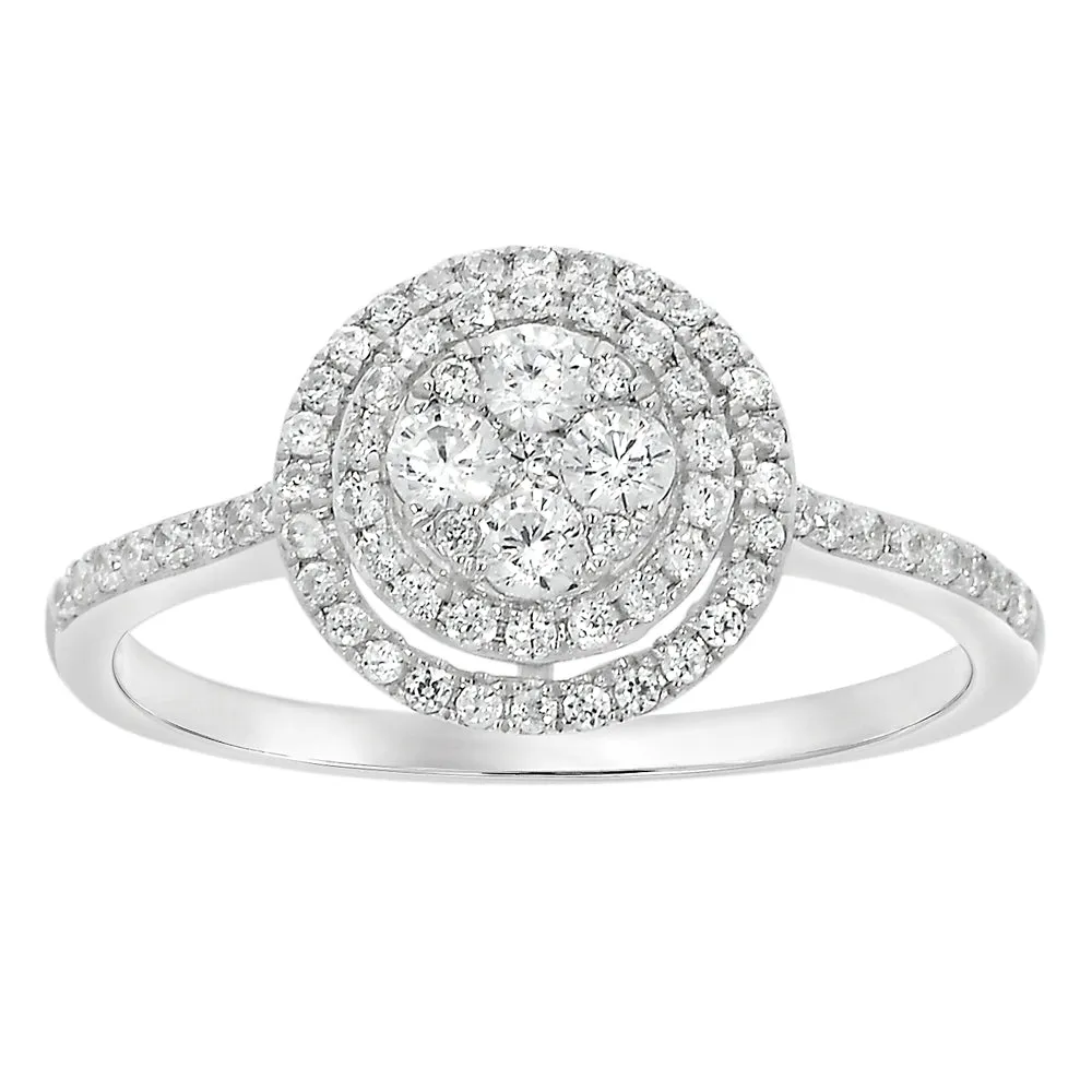 9ct White Gold 1/2 Carat Diamond Ring Shiels