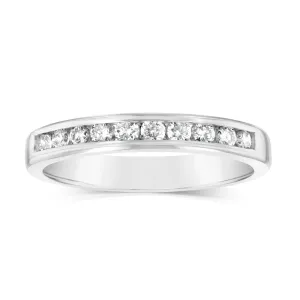 9ct White Gold 1/3 Carat Diamond Eternity Ring with 10 Brilliant Cut Diamonds Shiels