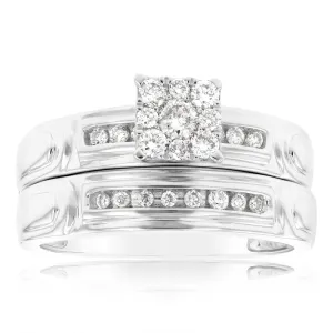 9ct White Gold 1/3 Carat Diamond With 23 Brilliant Cut Diamonds Shiels