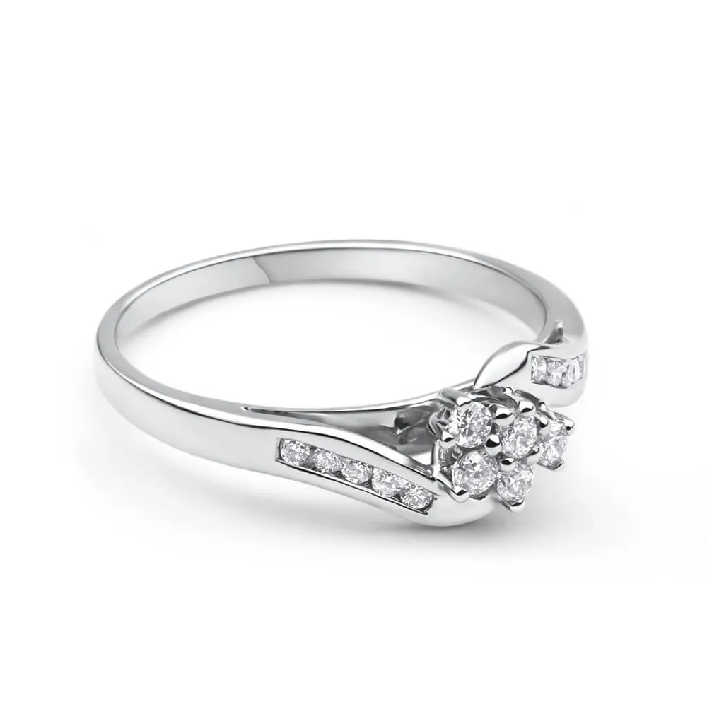 9ct White Gold 1/4 Carat Diamond Ring Shiels