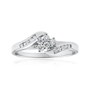 9ct White Gold 1/4 Carat Diamond Ring Shiels